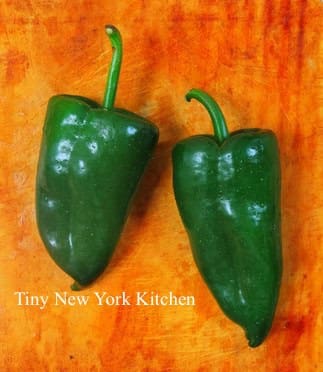 Poblano chili peppers chile Capsicum annuum Poblano chili peppers chile Capsicum annuum