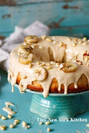 Banana Cake With Peanut Butter Glaze Banana Cake With Peanut Butter Glaze