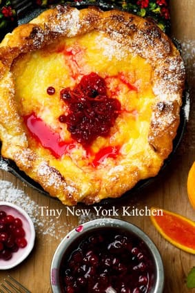 Dutch Baby With Cranberry Orange Sauce Dutch Baby With Cranberry Orange Sauce