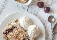 Peach & Cherry Crumble
