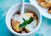 Grilled White Peaches