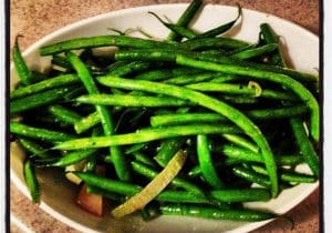 Haricots Verts With Sliced Shallots