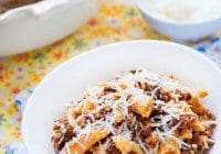 Sausage & Mushroom Baked Ziti With Vodka Sauce