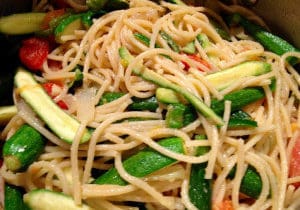 Spaghetti With Tomatoes & Baby Zucchini 1