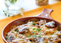 potato and mushroom gratin